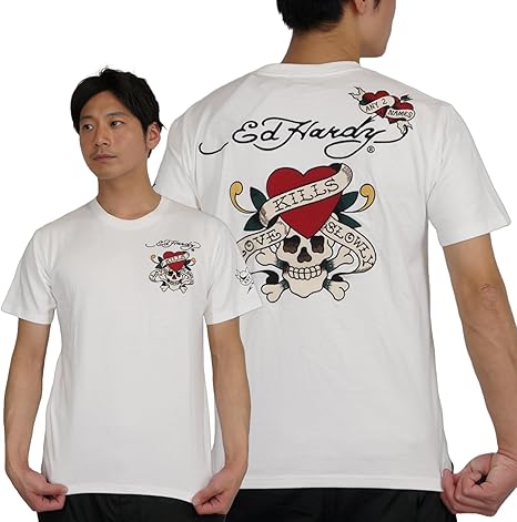 Ed hardy スカル　ダイヤ　カットソー　タトゥー Ed hardy スカル ダイヤ カットソー タトゥー - メルカリ